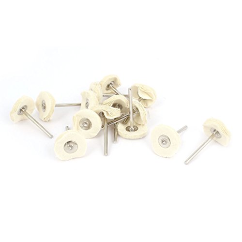 Aexit 15 Pcs Abrasive Wheels & Discs 25mm x 3mm Polishing Buffing Buffer Polish Wheel Beige Cutoff Wheels 40mm Long
