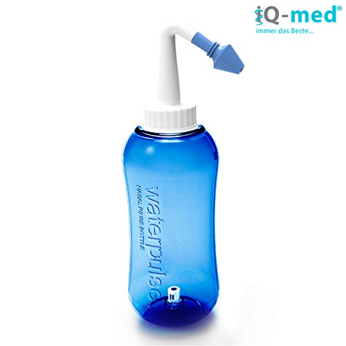 Nasendusche iQ-med 500ml mit 44 Salzpäckchen und 4 Aufsätzen