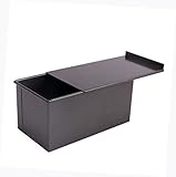 NEESHOW Carbon Steel Mold Nonstick For Cake Or Toast Making With A Lid-Black