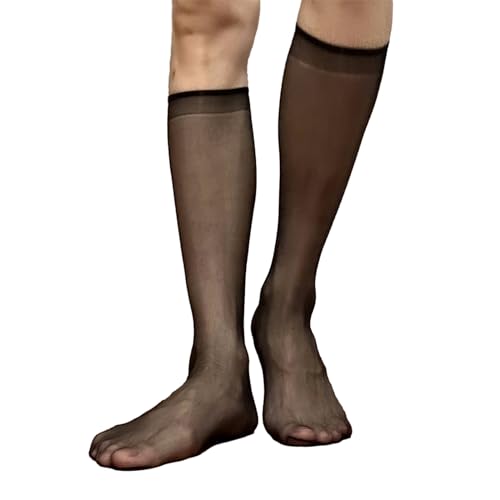 Mens Sheer Business Dress Socks Long Over The Calf Dress or Work Socks Nylon Dress Socks Dress Socks Gifts