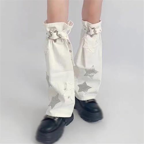 Image of Sup-Coente Gothic Flare Leg Warmers for Women Punk Goth Steampunk Y2k Emo Grunge