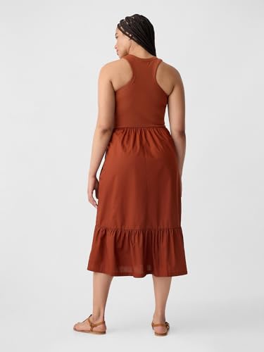 Image of Gap Women's Mixed Media Midi Dress