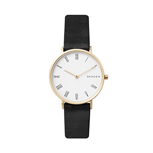 Skagen Femme Analogique Quartz Montre avec Bracelet en Cuir SKW2678