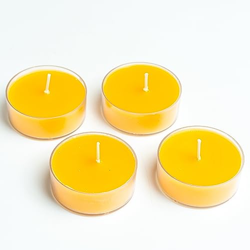 Image of AuraDecor Scented Soy Wax Acrylic Tealight Candle, Organic Luxury Aroma, Aromatic /Aromatherapy Votive Candle || Burn Upto 9 Hours (Spanish Guaicwood & Lily, Set of 4 Jumbo Tealight)