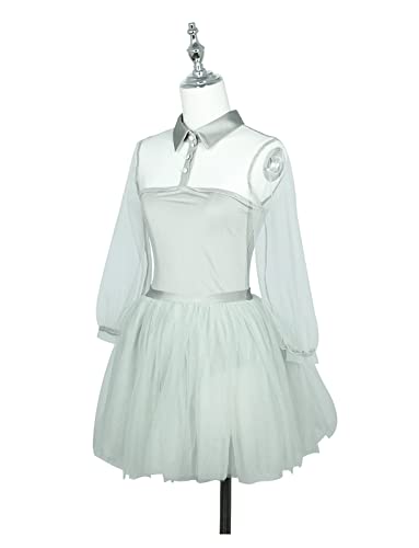 Vestido de patinação artística, vestido de casamento elegante para crianças adulto fantasia de desem