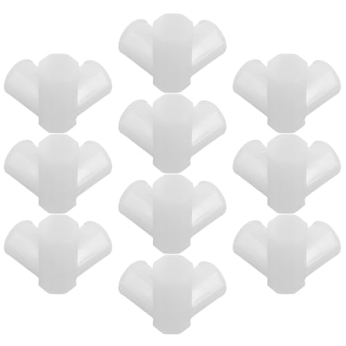 FONDOTIN Conectores para Estantes de Armario 10 Piezas Plástico Resistente, Unión 3 Vías y 4 Vías para Muebles y Zapateros, Acoplamiento Modular 19mm para Sistema de Almacenamiento