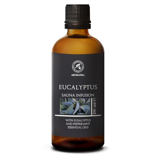 Infusion pour Sauna Eucalyptus 100ml - Huile Essentielle d'Eucalyptus & Huile de Menthe Poivrée - Arôme pour Sauna - Parfum Naturel - Beauté - Relaxation -...