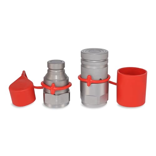 Image of 1″ Flat Face Hydraulic Quick Couplers Set - 1-1 /4″ NPT Port