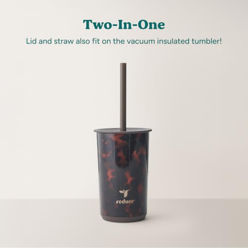 Image of REDUCE Aspen - 20oz Vacuum Insulated Glass Tumbler - Extra Wide Straw & Lid