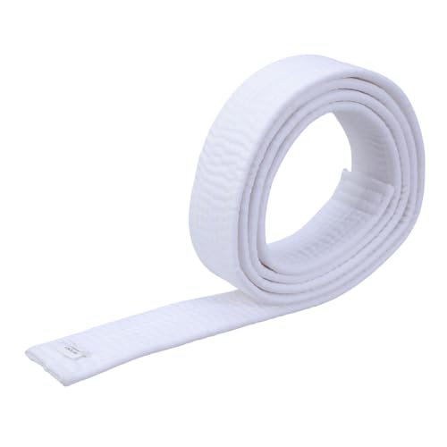 KAHDGSS Cinturón suave de 180 cm de largo para karate, judo, taekwondo, cinturón de karate, cinturón negro, cinturón blanco, cinturón de arte marcial