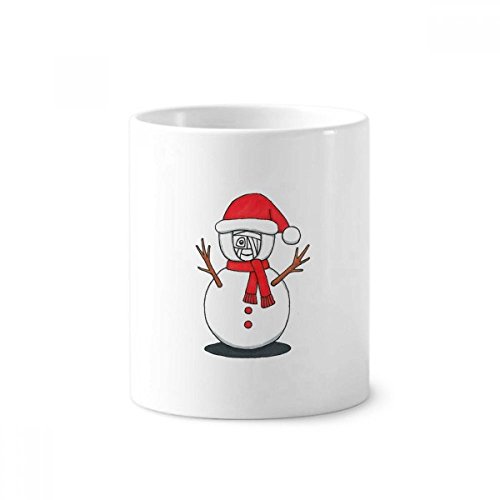 Porte-brosse à dents bonhomme de neige Horus tasse blanche en céramique 350ml