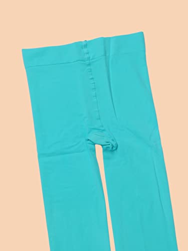 Everswe Girls Tights, Semi Opaque Footed Tights, Microfiber Tights (11-13, Tiffany Blue) #TOP3