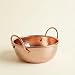 Imagen de TTETTZ Manual Cazo Cobre Martillado Recipiente Cocina Olla Compacta con Exterior Pulido y Dos Asas para Preparar Cocinar Fideos Servir Platos Individuales en Estufa Hogar