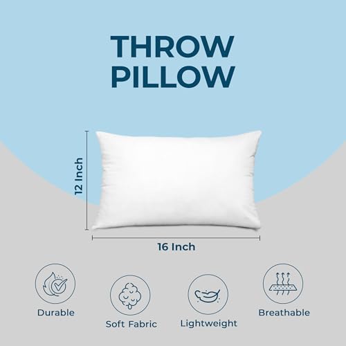 Image of Utopia Bedding Throw Pillows, Decorative 12x16 Pillow Inserts, Set of 4