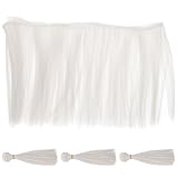 Toyvian 4 Stück Puppenperücken 15cm Glatte Hitzebeständige Kunstfaser Puppenhaar für Selbstgemacht Bastelbedarf und Puppenrestaurierung