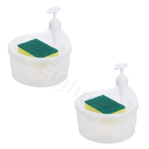 SWAPKART Pack of 2 Double Layer Soap Dispenser for Bathroom Accessories Dishwasher Liquid Holder Dispenser Pump with Sponge Holder Kitchen Sink Accessories Items (B0D7HXZYDV) Amazon Price History, Amazon Price Tracker