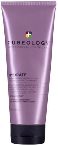 Pureology Hydrate, Superfood Deep Treatment Hair Mask, For Medium to Thick Dry, Colour Treated Hair, Vegan Formulas, Sulphate Free for a Gentle Cleanse, 200 ml