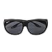 Solarfun Polarized Fit Over Glasses Sunglasses Wrap Around Solar Reduce Shield for Men and Women's Driving,Black