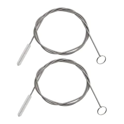 BYTRON Extra Long Pipe Tube Cleaner Fridge Drain Pipe Dredging Tool Flexible Drain Brush Skinny Tube Spiral Cleaning Brush Drinking Straw Cleaner Brush Nylon Spring Brush 155CM 3pcs Cover