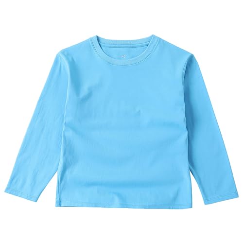 Kids Toddler Boys Girls Long Sleeve Solid Shirt Blouses Children Casual Round Neck Cotton T-Shirt Fall Winter Tops Tees