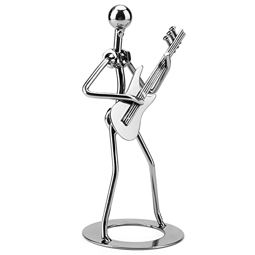 Small Iron Sculpture Metal Musician Player Collectible Figurine Hand Soldering Home Decor Art Iron Statue Crafts Gifts