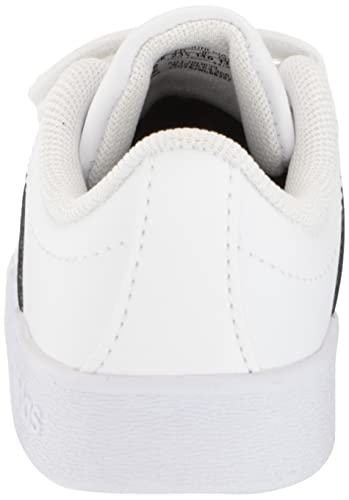 Adidas Unisex Child Vl Court 2.0 Cmf Skate Shoe, White/Black/White, 5 Toddler Us #TOP2