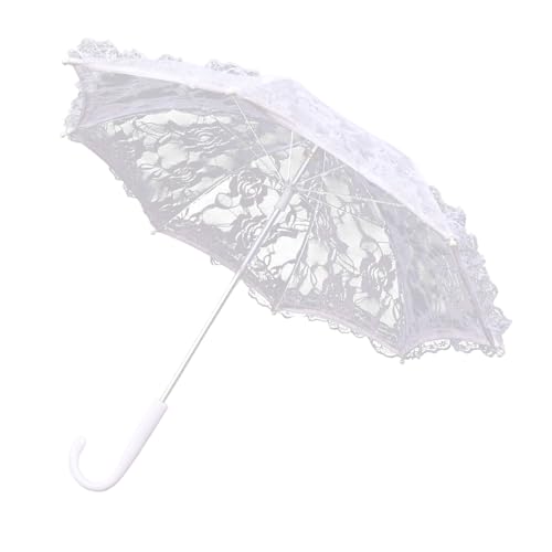 Solnique Mini White Lace Embroidery Parasol for Kids (3-8 years old)– 19.6