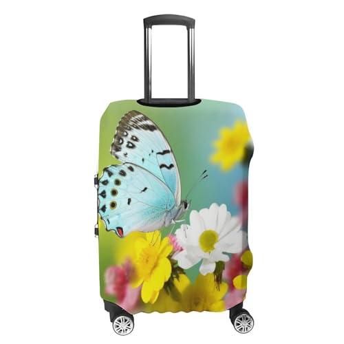 Housse de valise résistante aux rayures élastique imprimé papillon L - 4