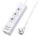 Produktbild Steckdosenleiste 3-Fach, Glisteny Mehrfachsteckdose mit 4 USB, Mehrfachstecker Steckerleiste mit Schalter 1.8M Kabel, 1800w 220v, mit USB-Ladeanschlüsse für Smartphones und Tablets, zu Hause im Büro