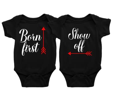 Baby Twin Born First Show Off Romper 0-12 months UNISEX
