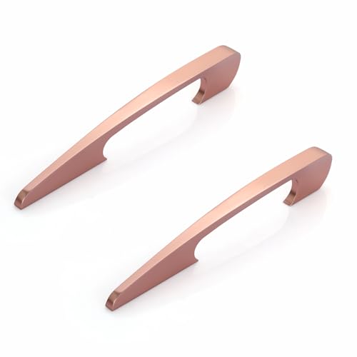 Image of LAPO 8 Inch Cabinet Handles for Kitchen Furniture, Pull Handle for Drawer and Cupboard, Smooth Grip Design, Corrosion Resistant Finish, Hole to Hole Size 16 cm, Easy Install (Rose Gold, Pack of 6)