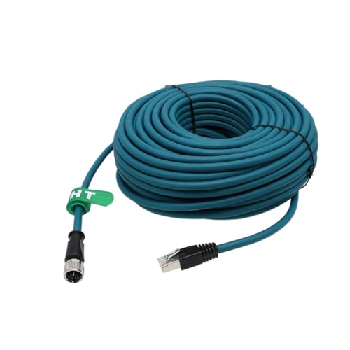 Câble Ethernet M12 à code X 8 broches femelle RJ45 Cat7e liaison actionneur industriel 25m
