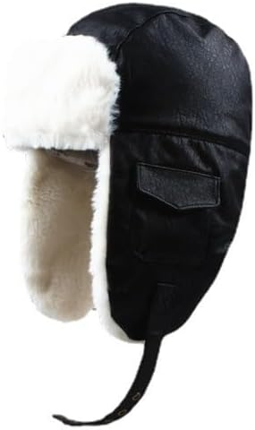 VIDI Leather Lei Feng Hat Children's Autumn and Winter Plush Warm Ear Protection Riding Cold