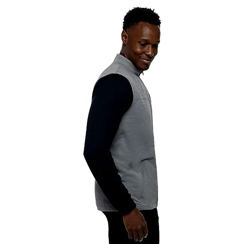 TravisMathew Men's Top of the Line Vest (Large, Heather Sleet)2