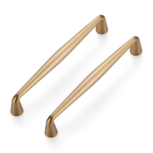 Image of Ravinte 10 Pack 5 Inch Champagne Bronze Kitchen Cabinet Handles Solid Zinc Alloy Cabinet Pulls Cupboard Hardware Drawer Handles