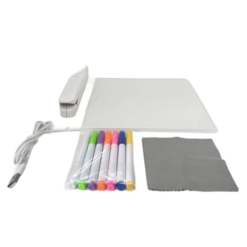Tableau acrylique brillant effaçable au design épuré et support lumineux