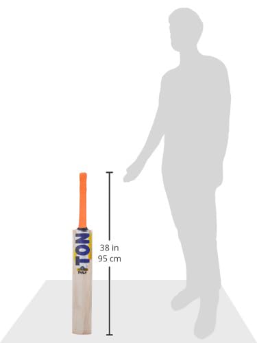 Image of SS Thalla Kashmiri Willow Cricket Bat, 1200 Grams, Short Handle for Men, Premium Willow for Leather Ball, Lightweight, Strong Grip, Shock Absorption, Ideal for Professional Players