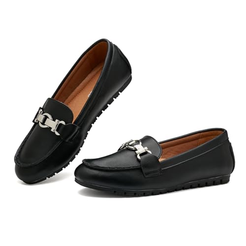 Image of VERDASCO Women's Loafers Comfort Slip-Ons Flat Work Shoes Casual Moccasins Penny Loafers Lady Dress Shoes