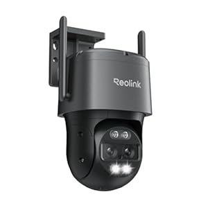 Reolink 4K 8MP Wi-Fi 6 PTZ Überwachungskamera Aussen WLAN mit Auto-Tracking-Zoom, Dual-Objektiv, Dual-Ansicht, WLAN Kamera Outdoor mit Smart-Erkennung, Farbnachtsicht, Außenkamera, TrackMix WiFi Grau