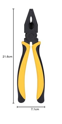 STANLEY 70-482 8'' Sturdy Steel Combination Plier with Anti-Rust properties for gripping, holding and cutting wires, YELLOW & BLACK - Image 15 thumbnail