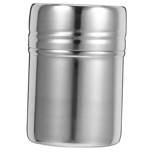 Cabilock Sugar Powder Shaker Stainless Steel Dusting Tube Powder Sugar Sifter for Cappuccino Latte Easy to Clean