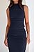 BTFBM Womens Two Piece Outfits Summer Lightweight 2025 Mock Neck Sleeveless Knit Tops Maxi Skirt Set Going Out Dress(Navy, Small)