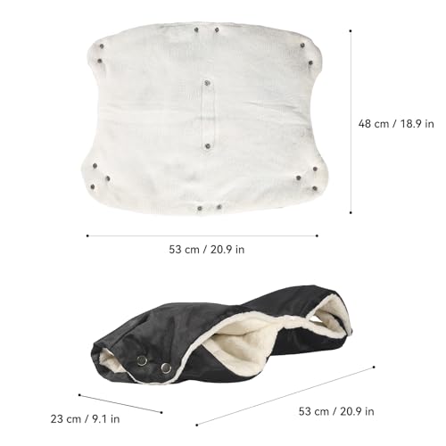 Image of Stroller Hand Muff, Thick Gloves Anti-Freeze, Hand Warmer Muff with Fleece, Waterproof, Windproof, Universal Size for Pushchairs