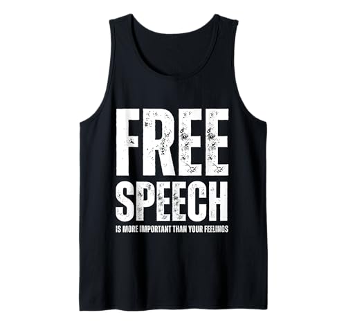 Free Speech More Important Than Your Feelings No Censorship Tank Top