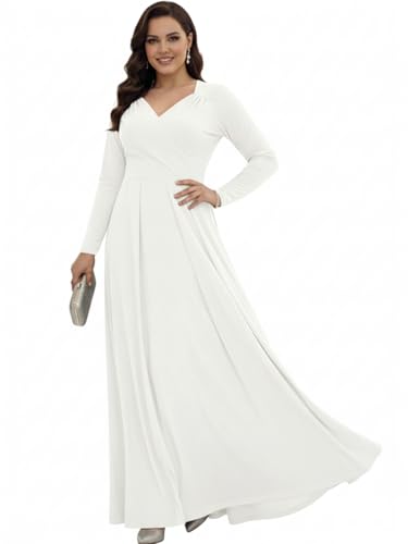 Image of KOH KOH Womens Long Sleeve Empire Cocktail Elegant Evening Versatile Maxi Dress