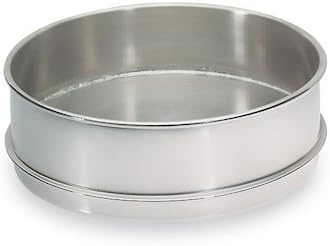W.S. Tyler 8534 Receiving Pan with Fitted Rim for Nesting 12" SS Full-Height Sieves