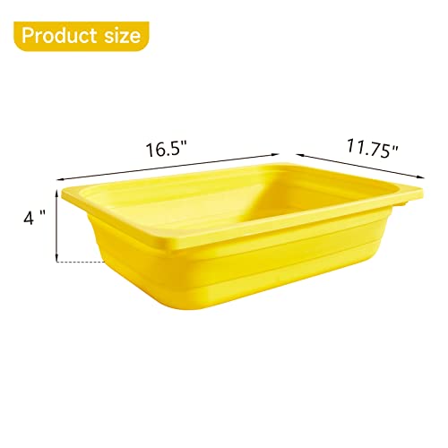 Cubo de Almacenamiento Plegable, Lavabo Plegable Plato Bañera Fregadero, Espacio Grande Gris - Imagen 27 de 29