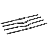 BUCKLOS Mountainbike-Lenker aus Vollkarbon, 25,4/31,8 mm, 660 mm, 680 mm, 700 mm, 720 mm, 740 mm, 760 mm, flache Riser Bar, 3K matte MTB-Lenker, passend für Radsport, Rennen, XC DH Fahrradlenker