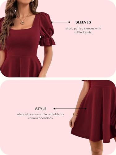 Leriya Fashion Summer Dress for Women | Short One Piece A-Line Midi Dress | Lightweight Vacation Wear & Daily Casual Outfit