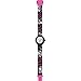 Hip Hop Orologio Solo Tempo Kids Fun per Bambina Nero con Stampa Rock e Cinturino in Silicone Morbido Resistente all'Acqua HWU0903